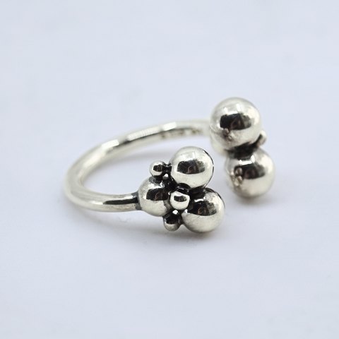 Georg Jensen; A Moonlight Grapes ring of sterling silver Georg Jensen; A Moonlight Grapes ring of sterling silver